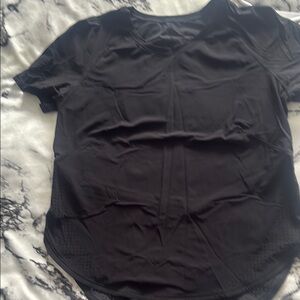 Lululemon Athletica Black Polo T-Shirt Short Sleeve